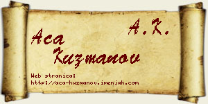 Aca Kuzmanov vizit kartica